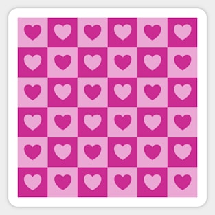 Love Heart Polka Dot Patchwork Pattern Sticker